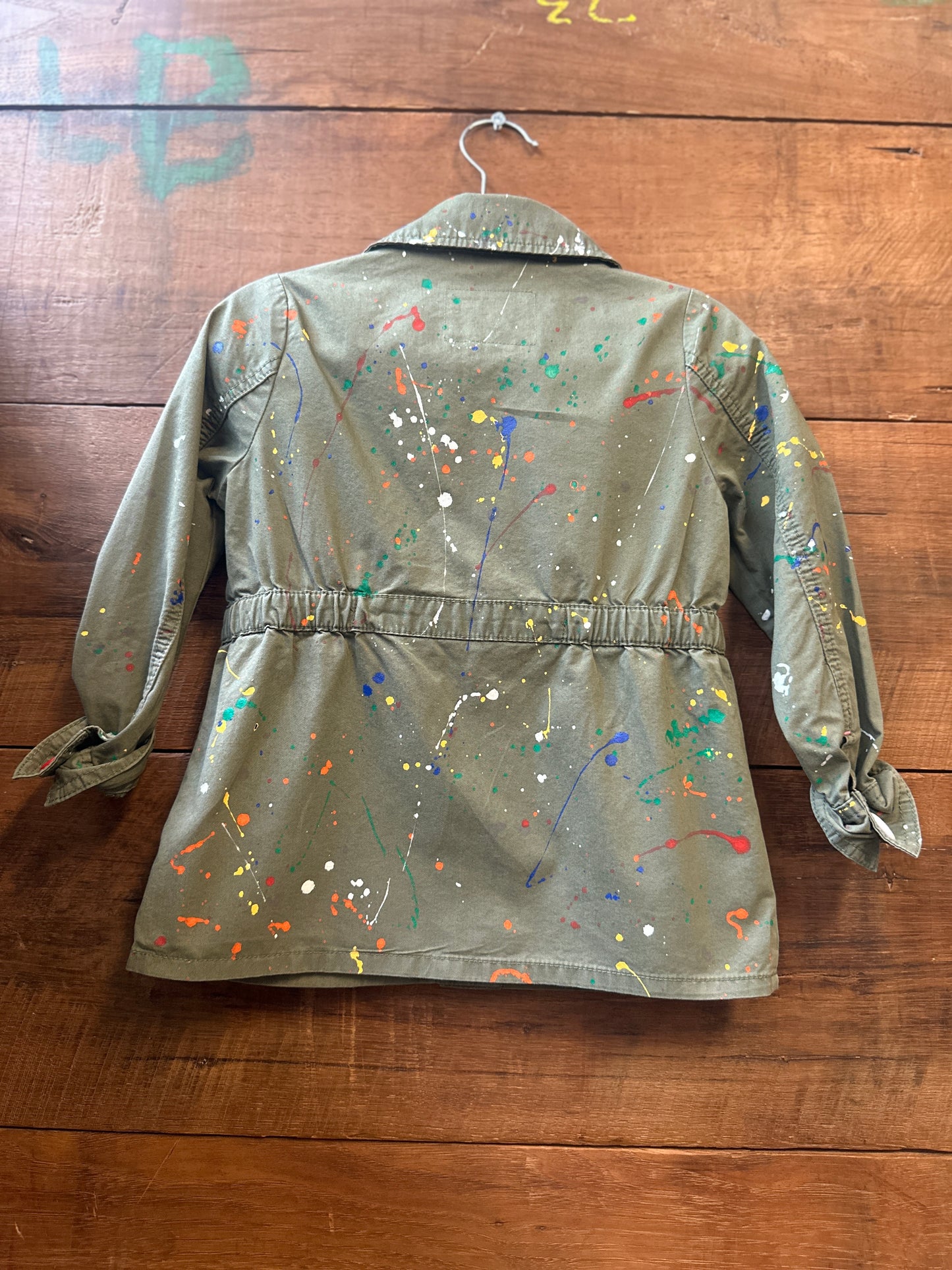 Kids Green Splatter Jacket | Size 5T