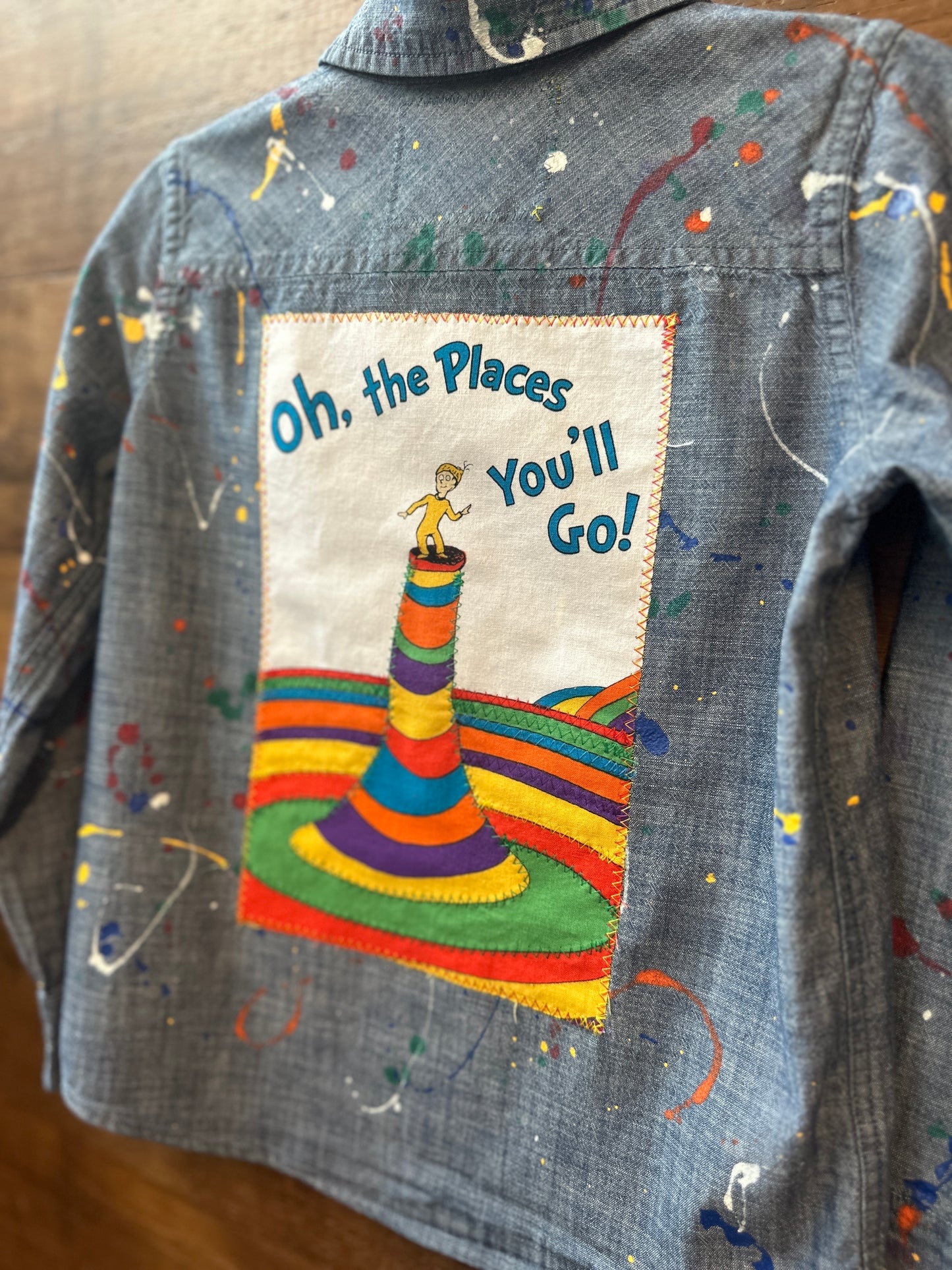 Kid's Places You'll Go Denim Shirt | Size 5