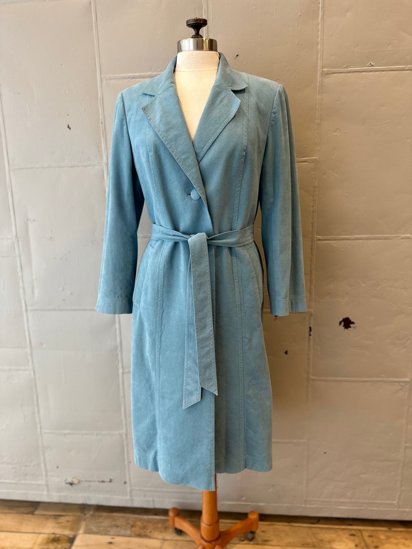 Vintage Long Light Blue Jacket