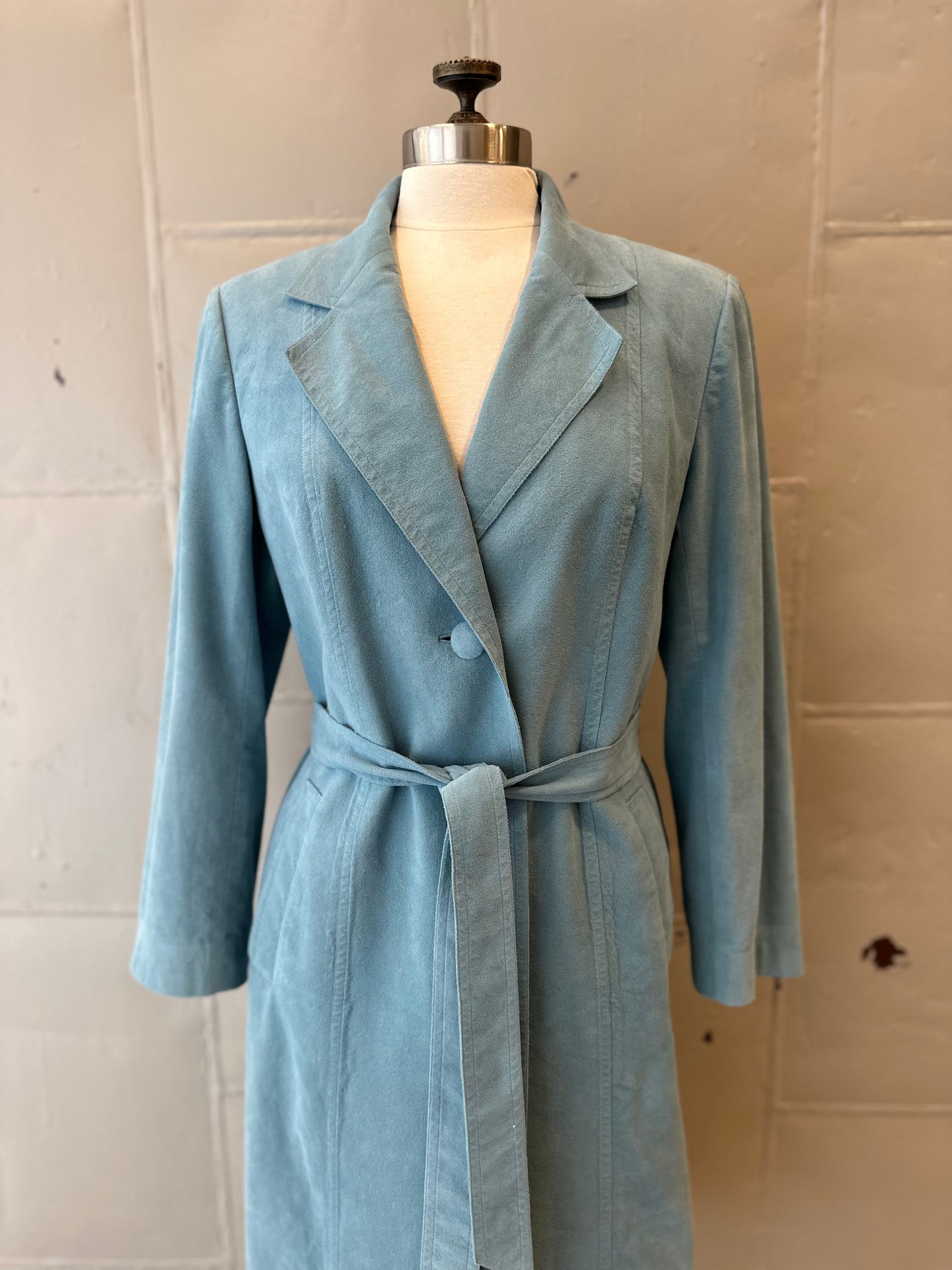 Vintage Long Light Blue Jacket