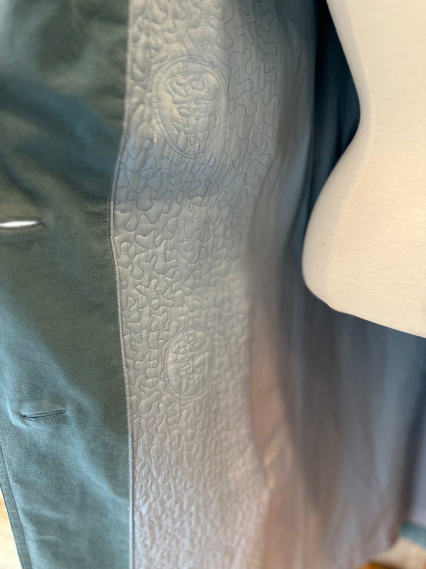 Vintage Long Light Blue Jacket