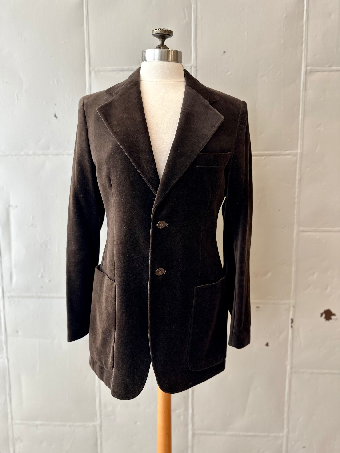Vintage Jaguar 4/40 Brown Velvet Blazer