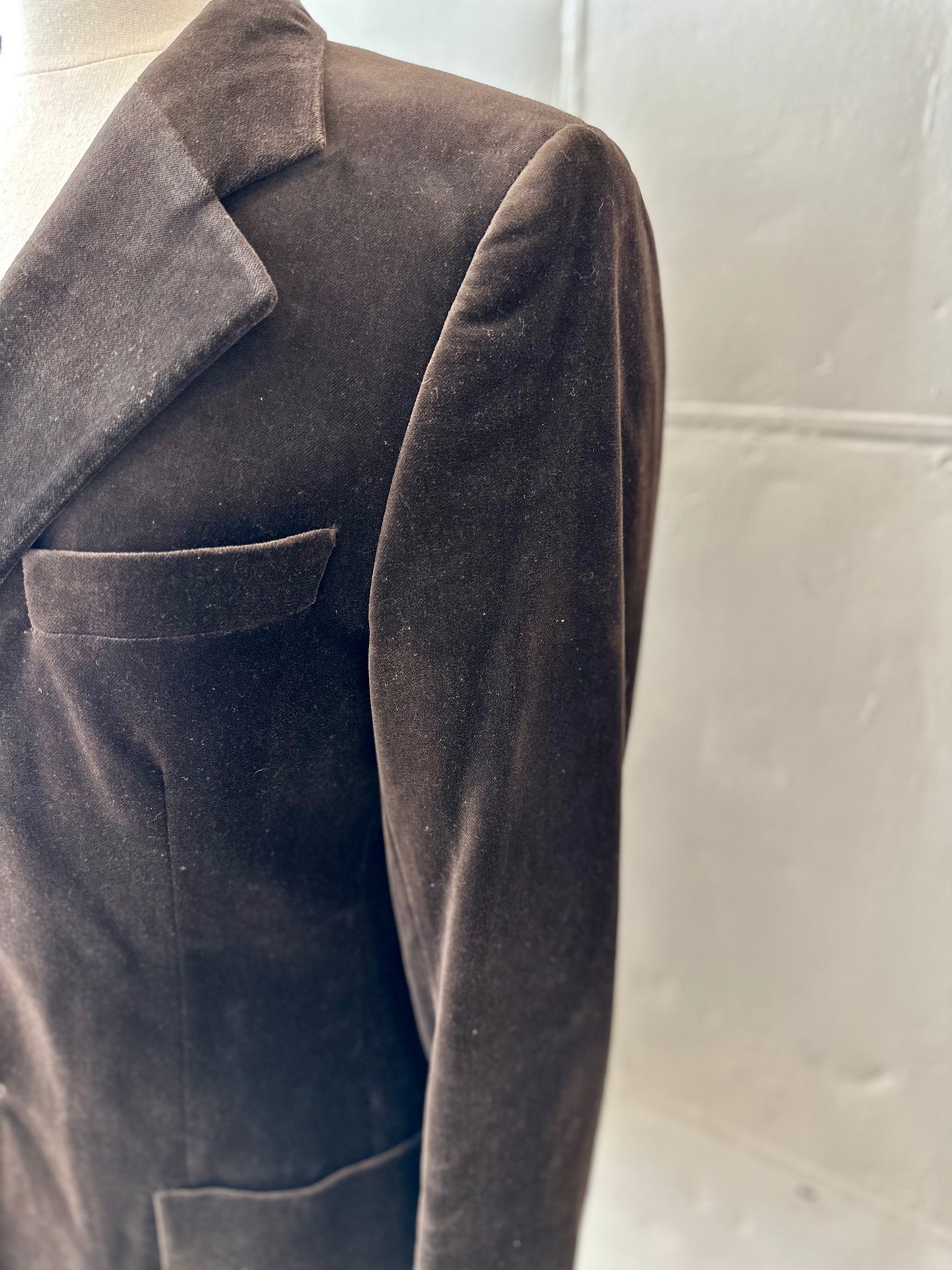 Vintage Jaguar 4/40 Brown Velvet Blazer