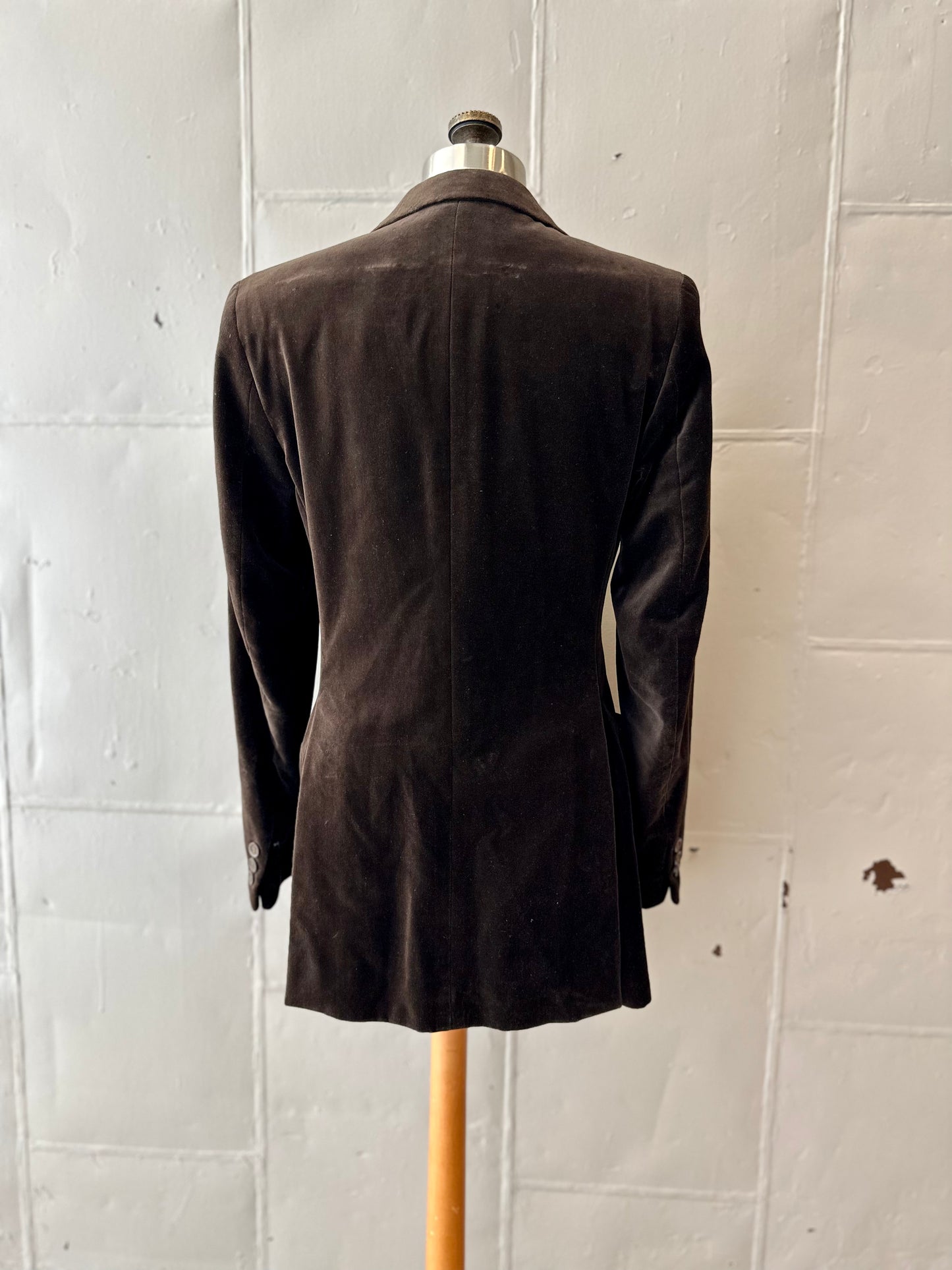 Vintage Jaguar 4/40 Brown Velvet Blazer