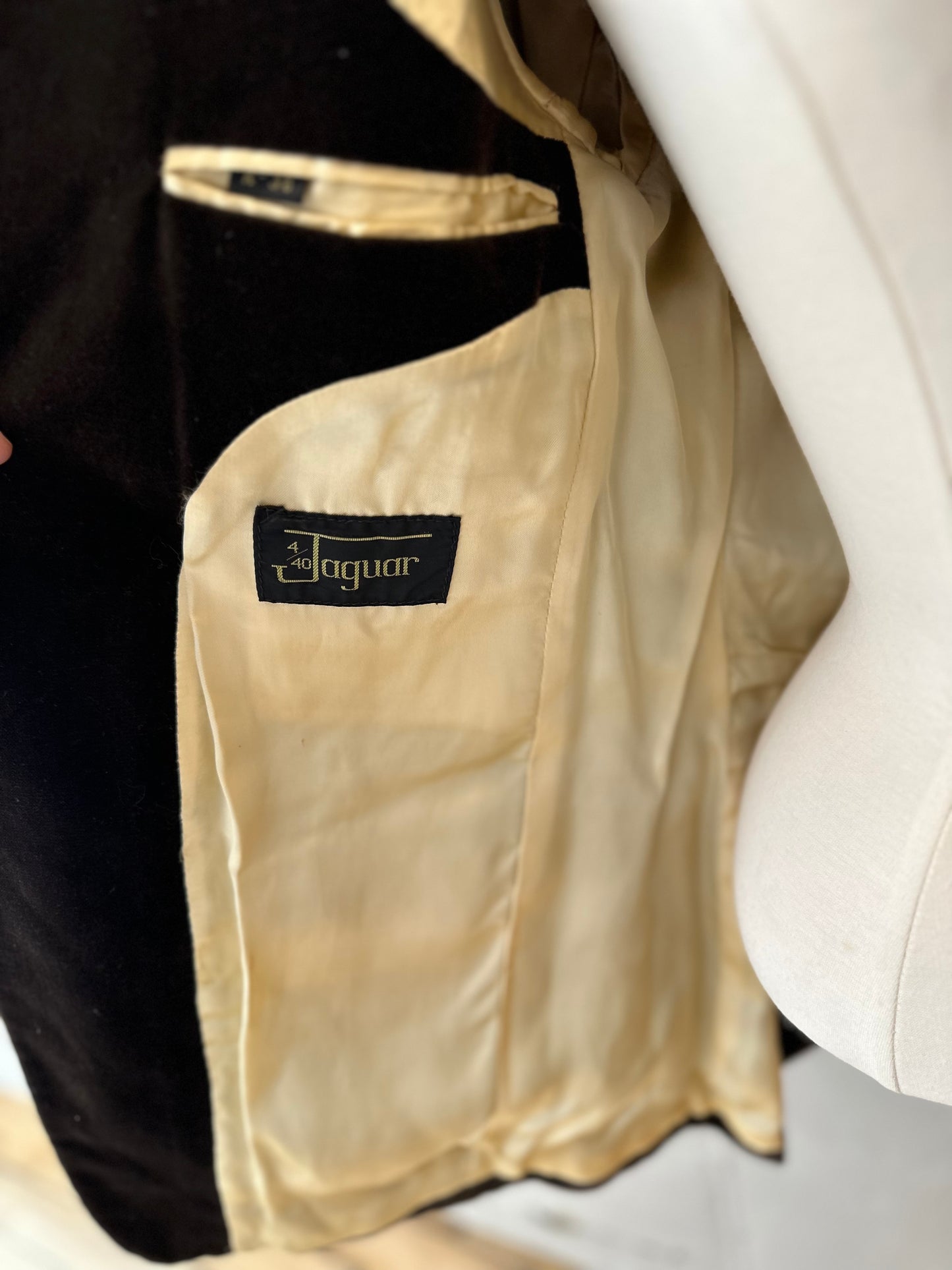 Vintage Jaguar 4/40 Brown Velvet Blazer