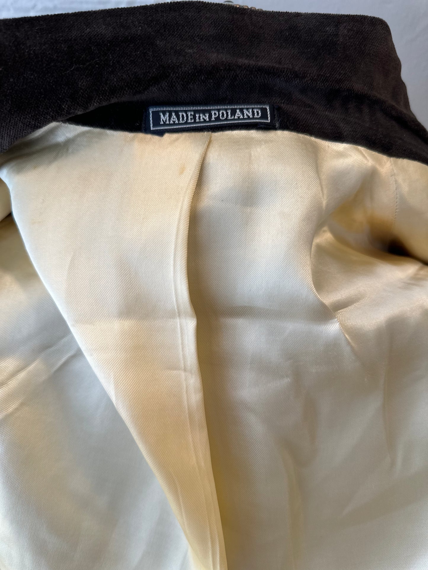 Vintage Jaguar 4/40 Brown Velvet Blazer