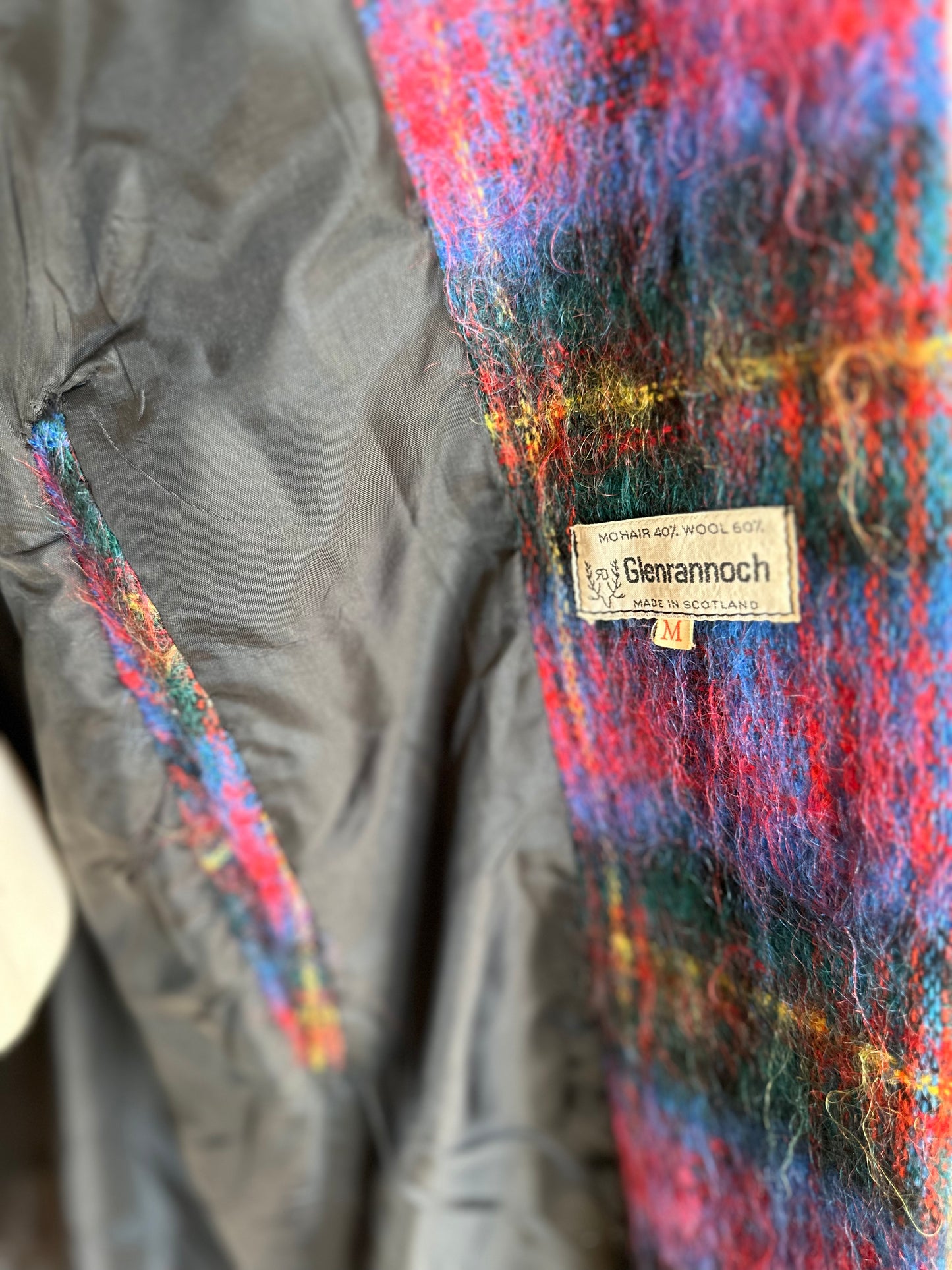 Vintage Glenrannoch Long Plaid Cape