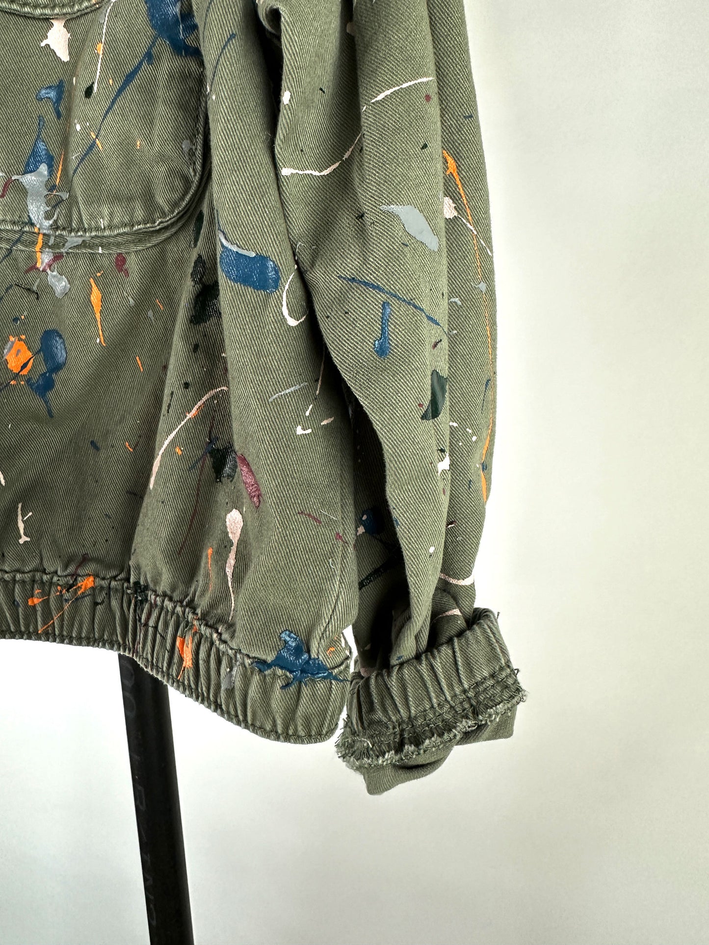 Kids Green Splatter Coat | Size 10