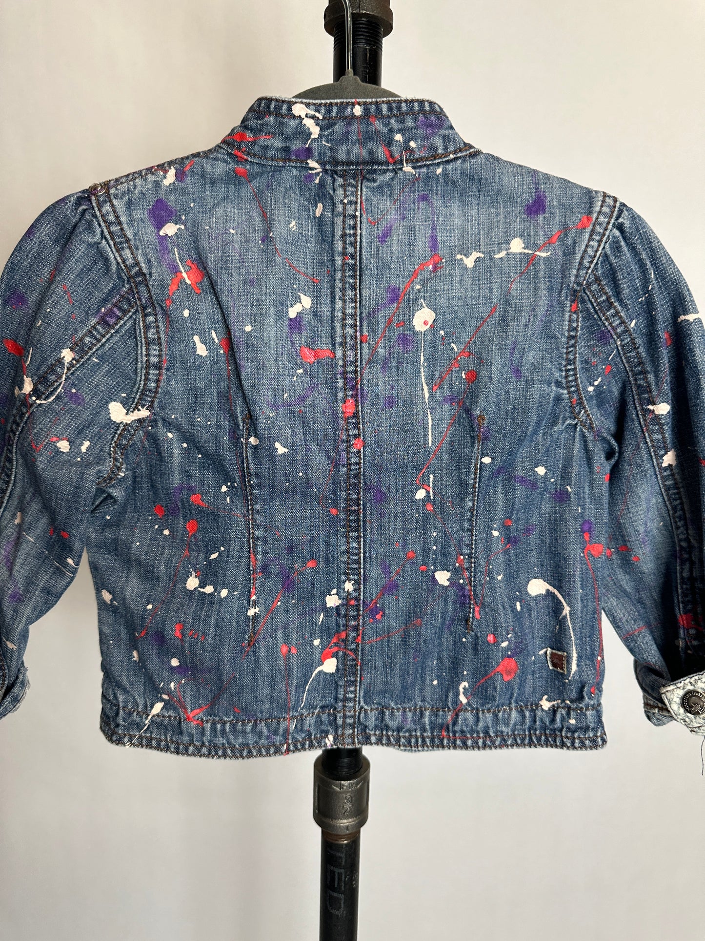 Kids Splatter Denim Jacket | Size 2T