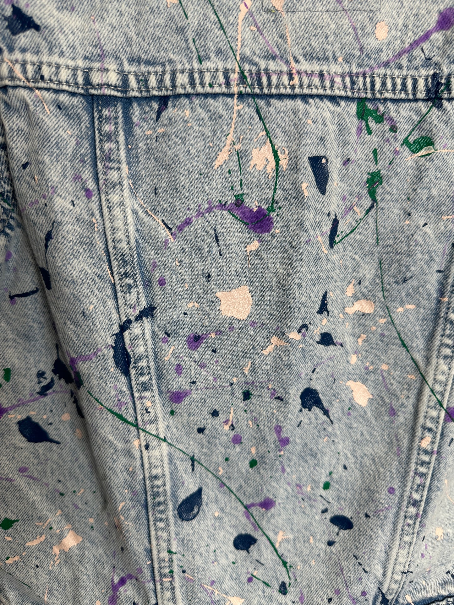 Kids Splatter Denim Jacket | Size 7