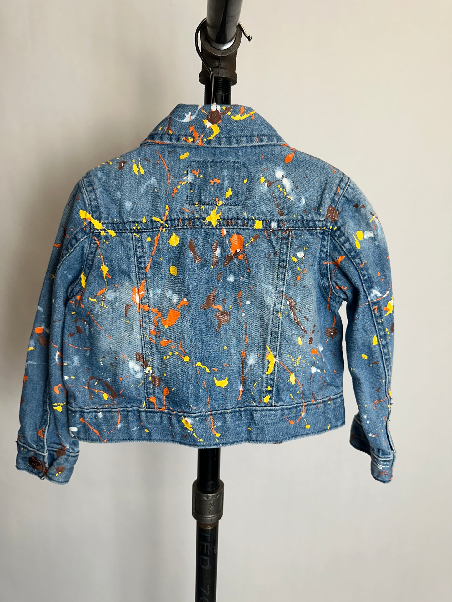 Kids Splatter Denim Jacket | Size 2T