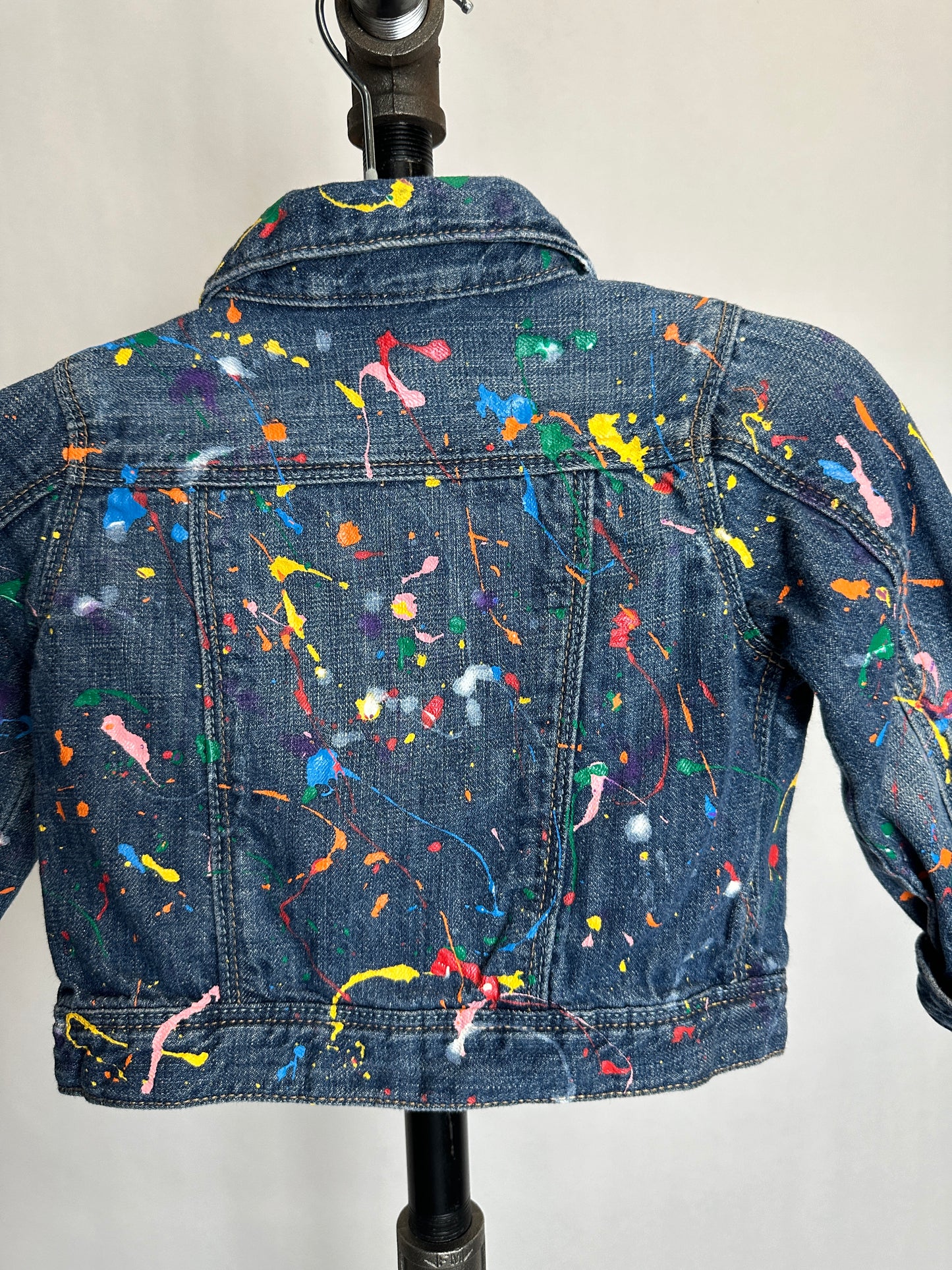 Kids Splatter Denim Jacket | Size 2T