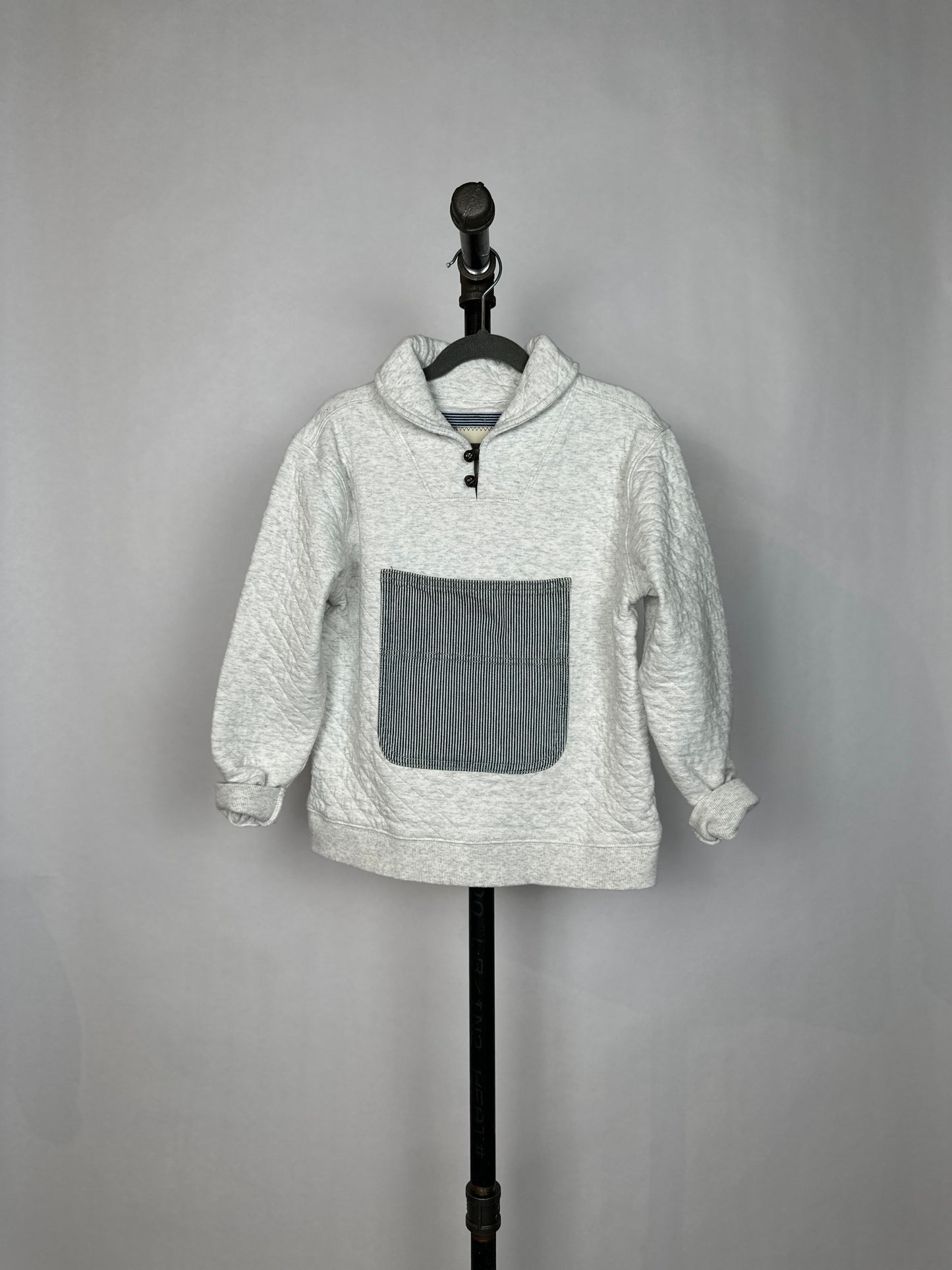 Kids Quilted Cream Sweatshirt | Size 10