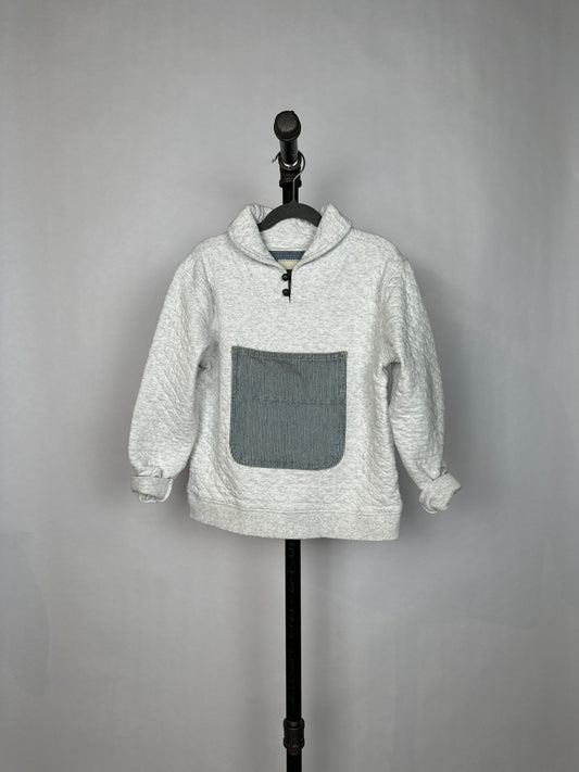 Kids Quilted Cream Sweatshirt | Size 10