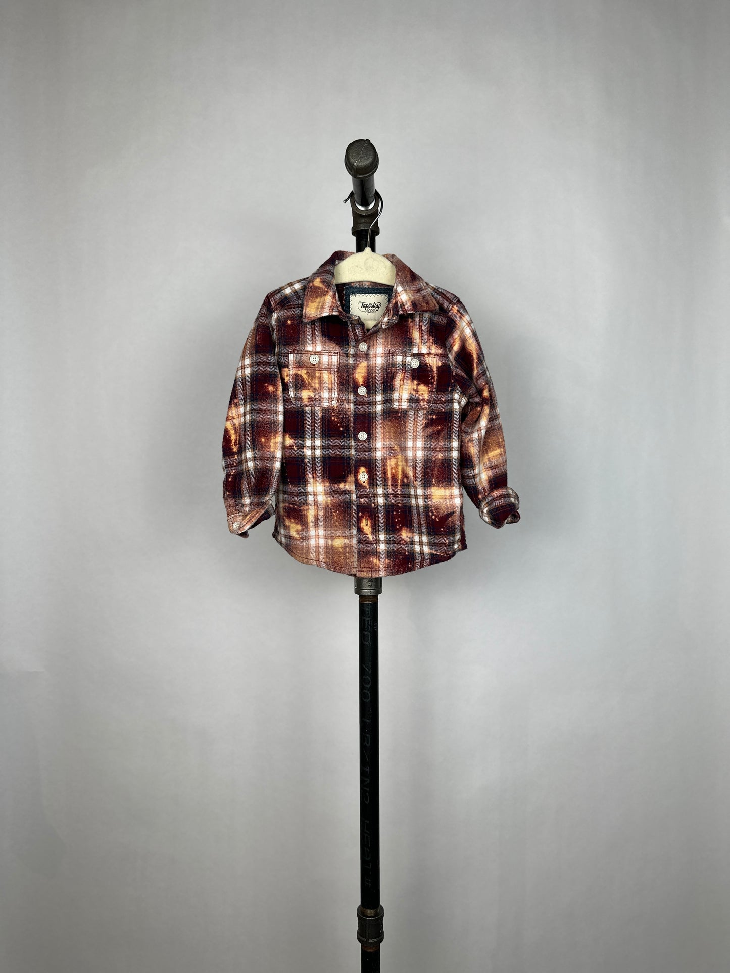 Kids Burgundy Bleached Flannel | Size 2T