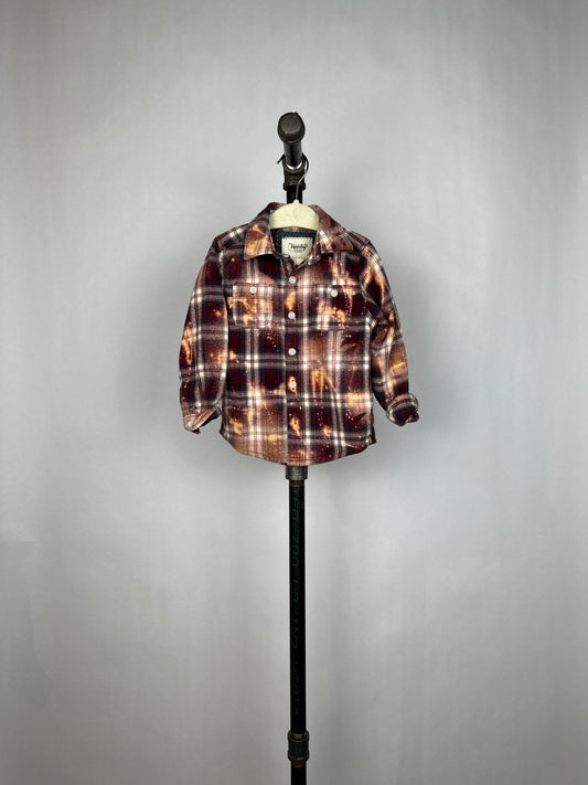 Kids Burgundy Bleached Flannel | Size 2T