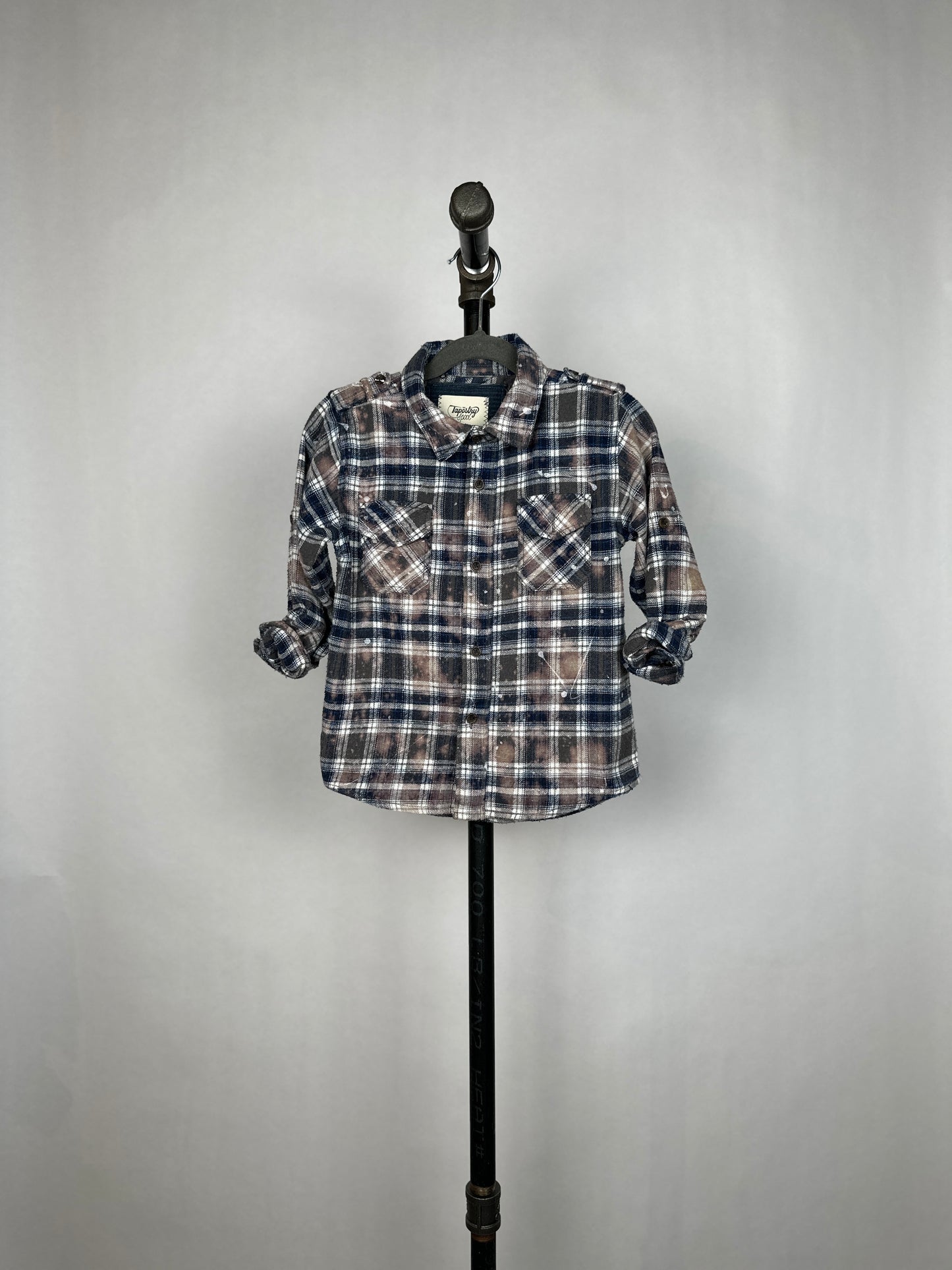 Kids Blue Bleached Flannel | Size 4T