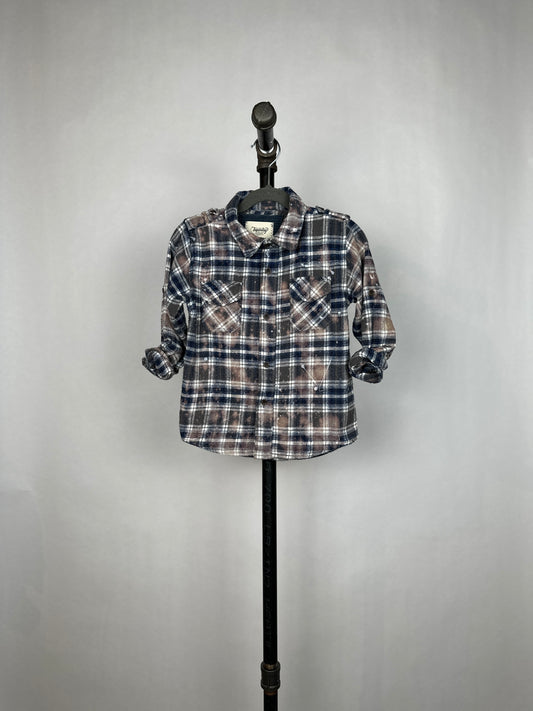 Kids Blue Bleached Flannel | Size 4T