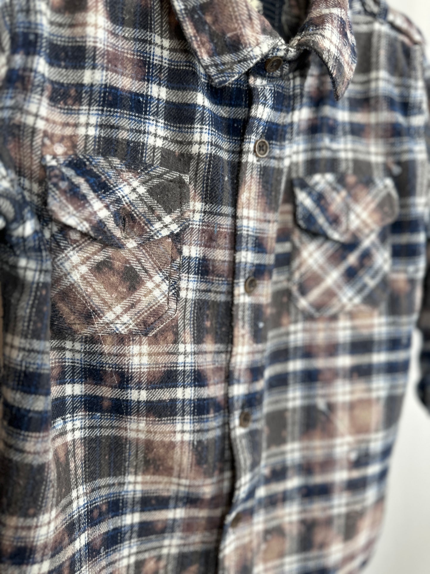 Kids Blue Bleached Flannel | Size 4T