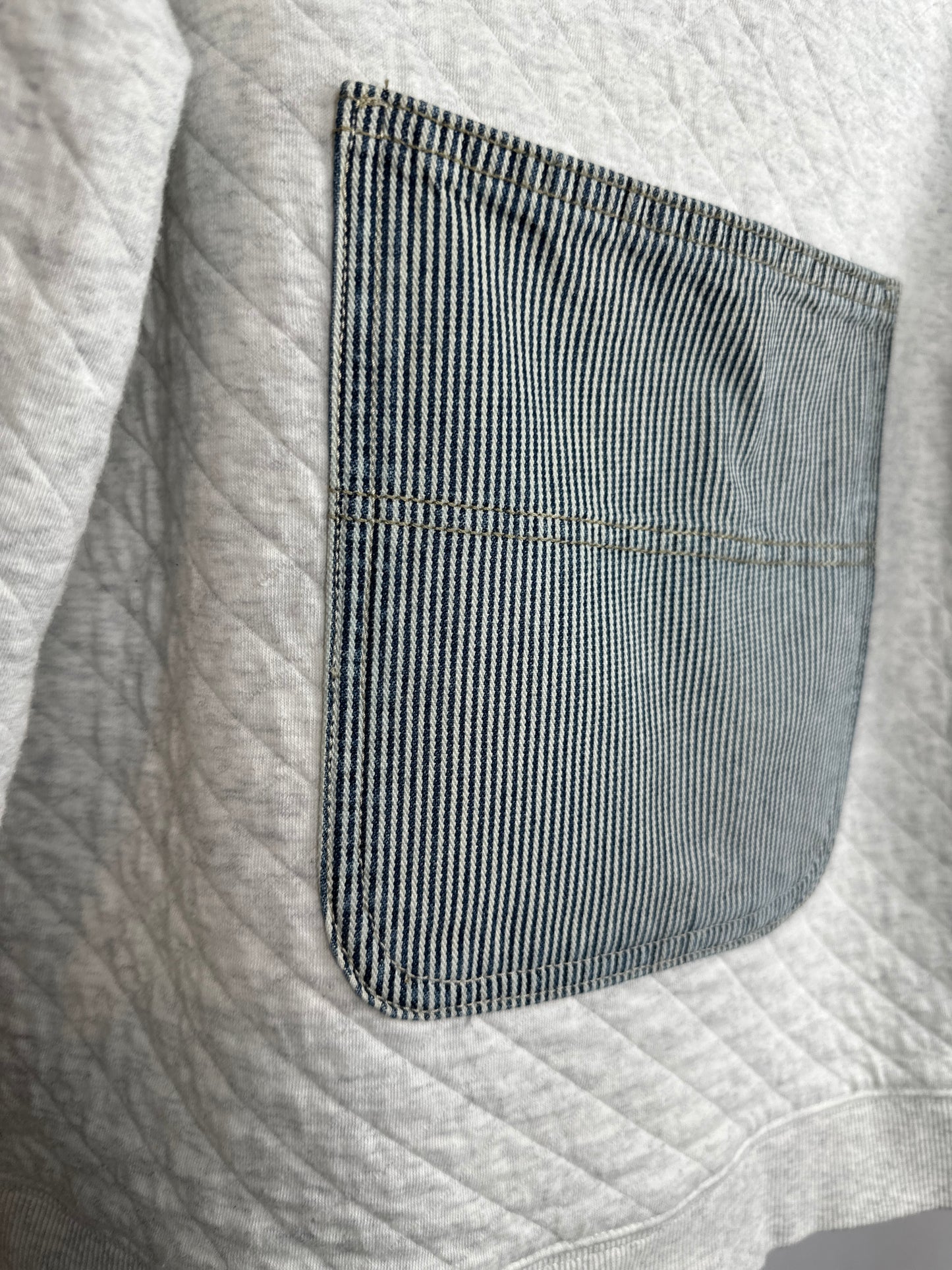 Kids Quilted Cream Sweatshirt | Size 10