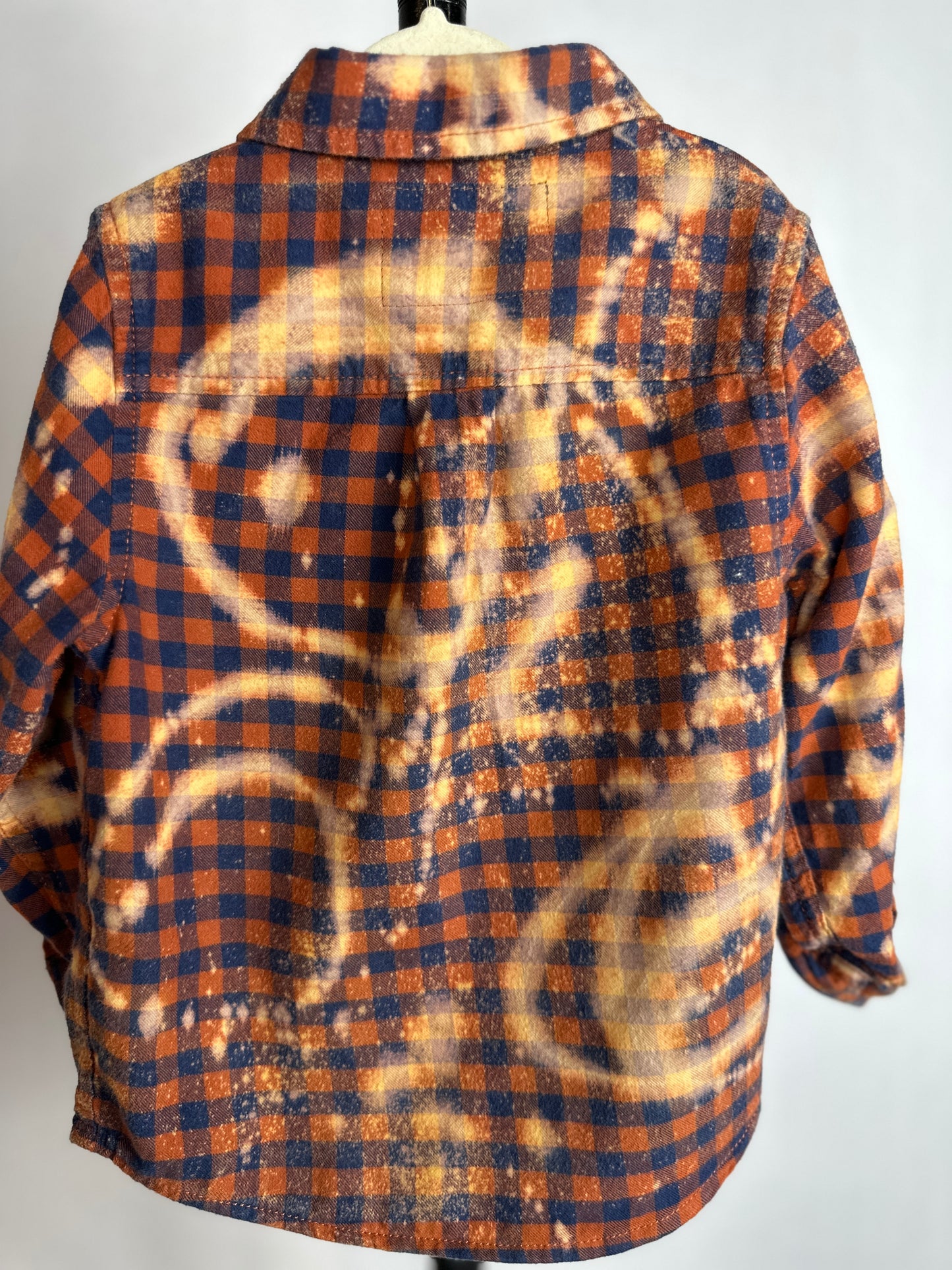 Kids Orange Bleached Flannel | Size 3T