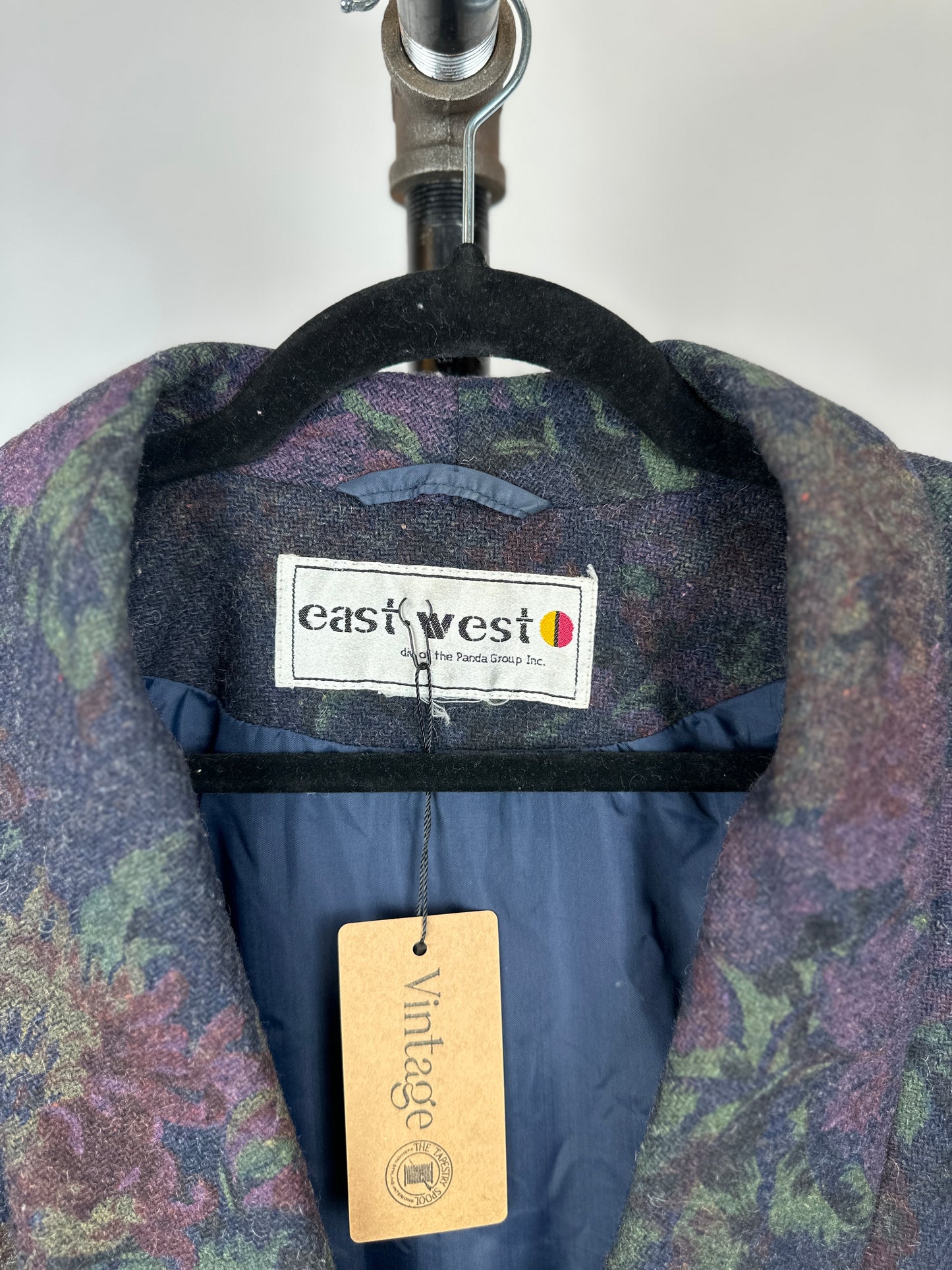 Vintage East West Floral Wool Coat