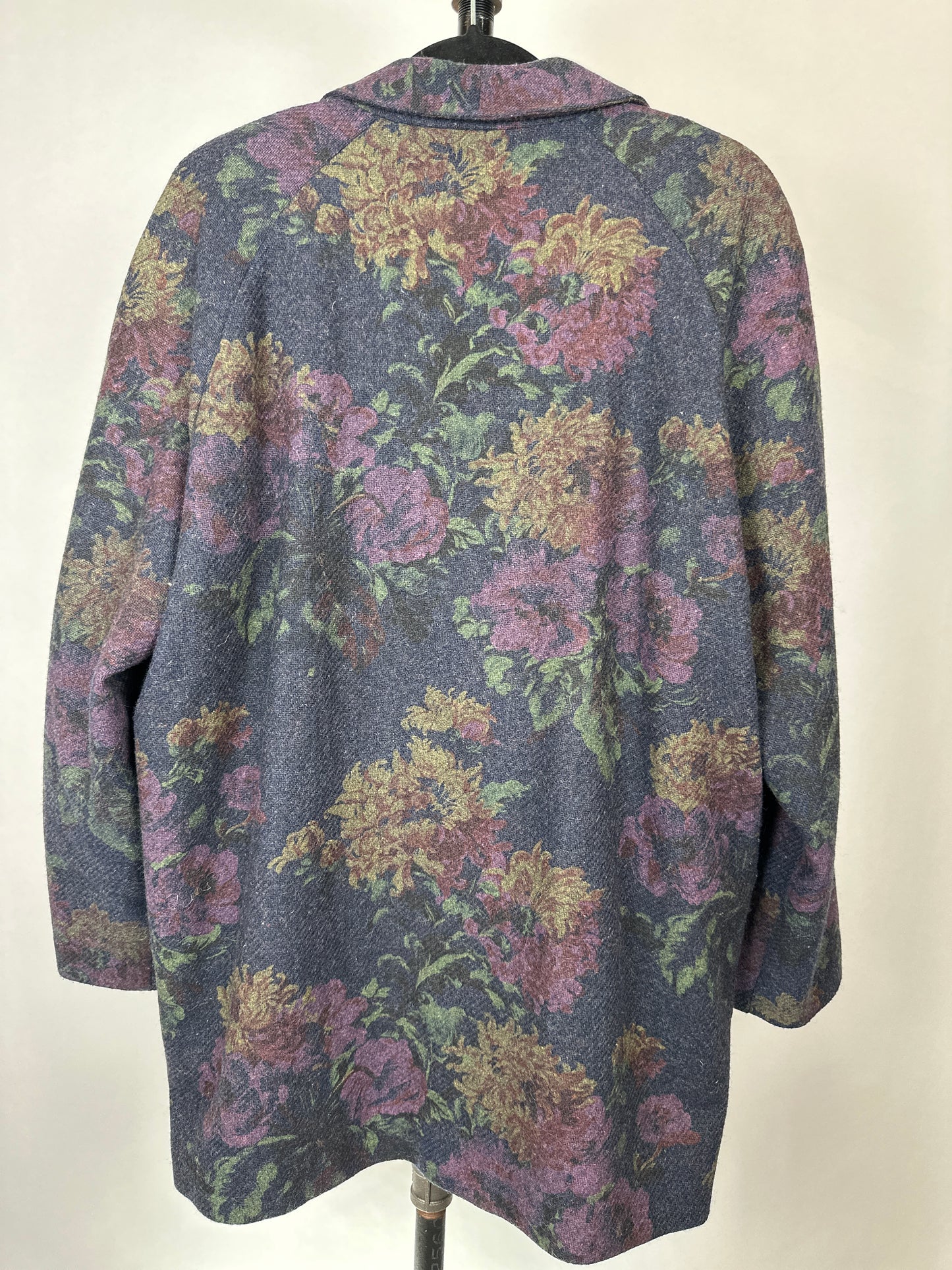 Vintage East West Floral Wool Coat