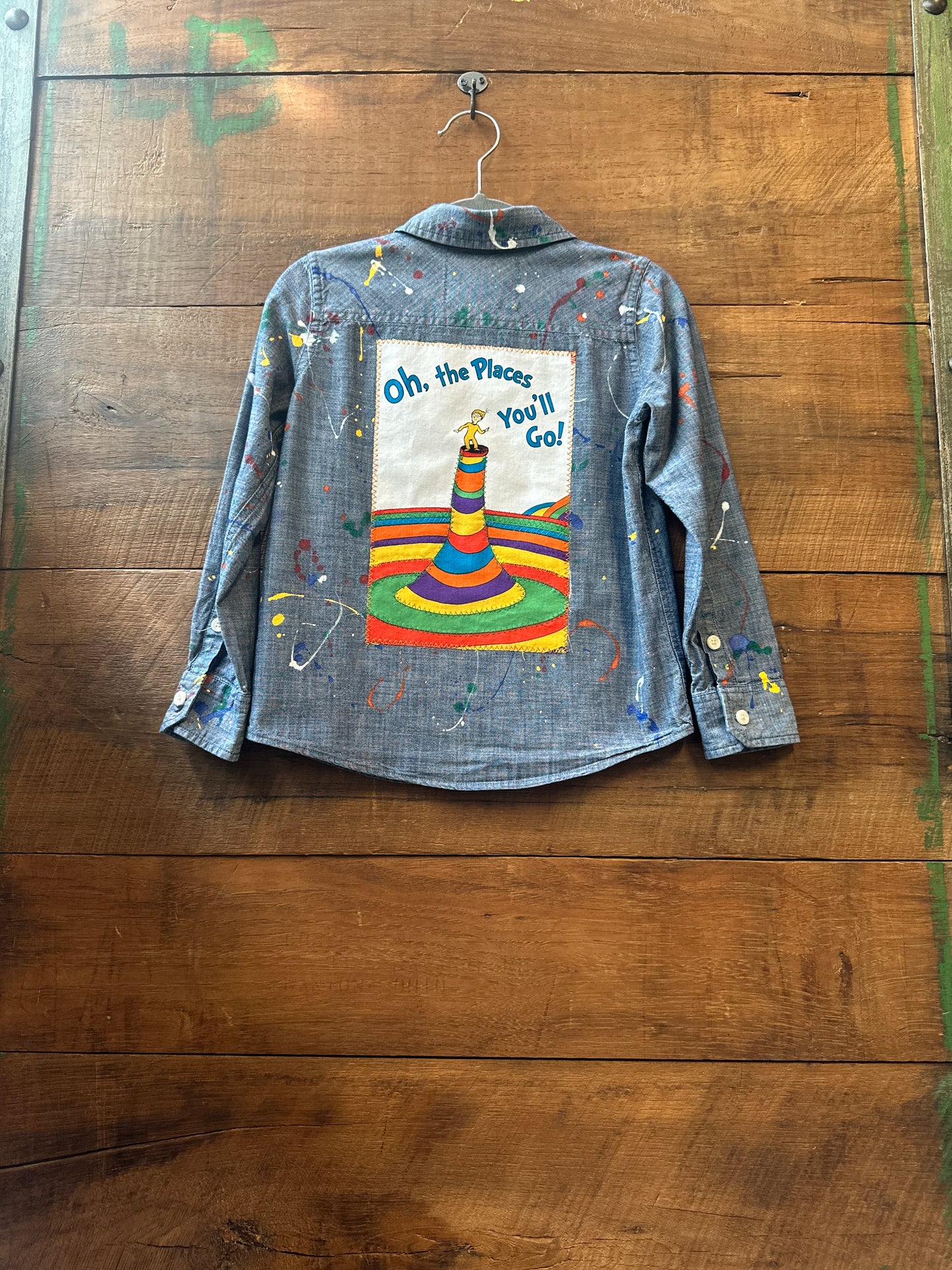 Kid's Places You'll Go Denim Shirt | Size 5