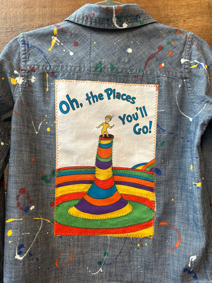 Kid's Places You'll Go Denim Shirt | Size 5