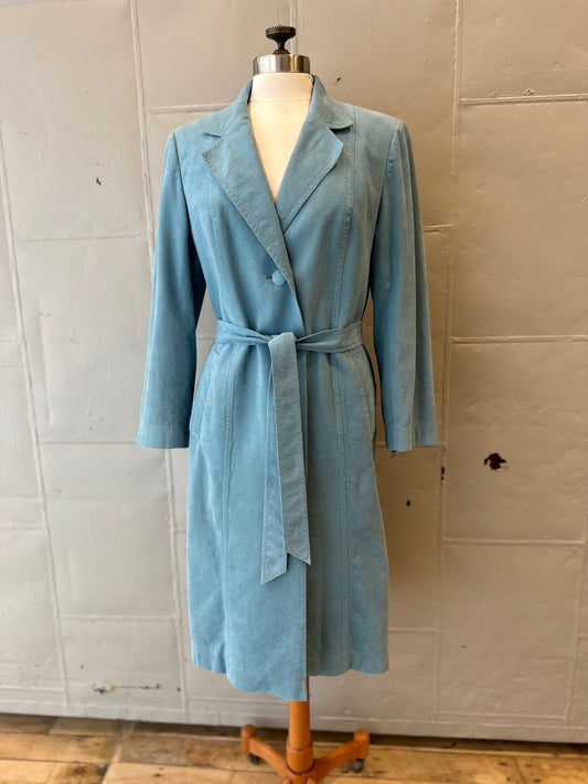 Vintage Long Light Blue Jacket